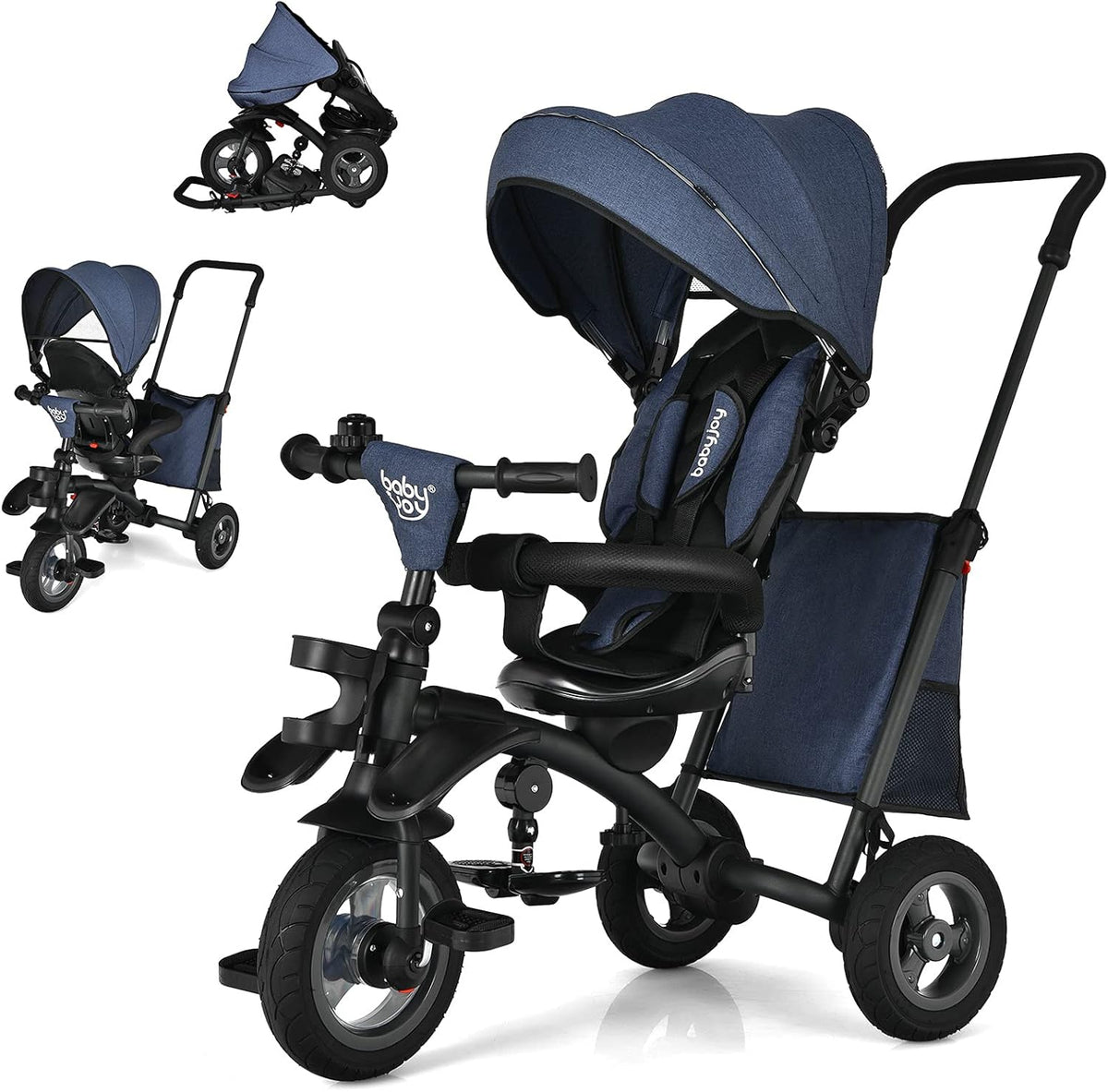 7 in 1 Folding Toddler Tricycle with Canopy W731