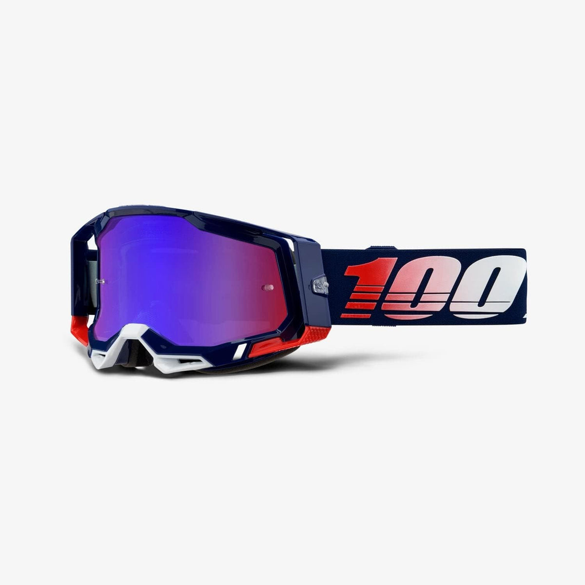 Mountain Bike & Motocross Goggles Mirror Red/Blue Lens S265