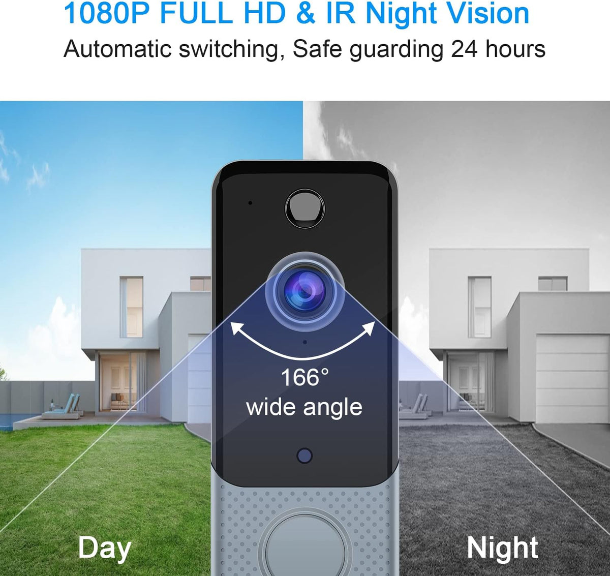 Wireless Video Doorbell Camera 1080P WiFi with Chime Z578707