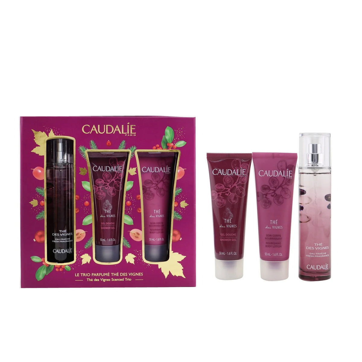 Fresh Fragrance Spray 50ml + Shower Gel 50ml + Body Lotion 50ml 3pcs K8988