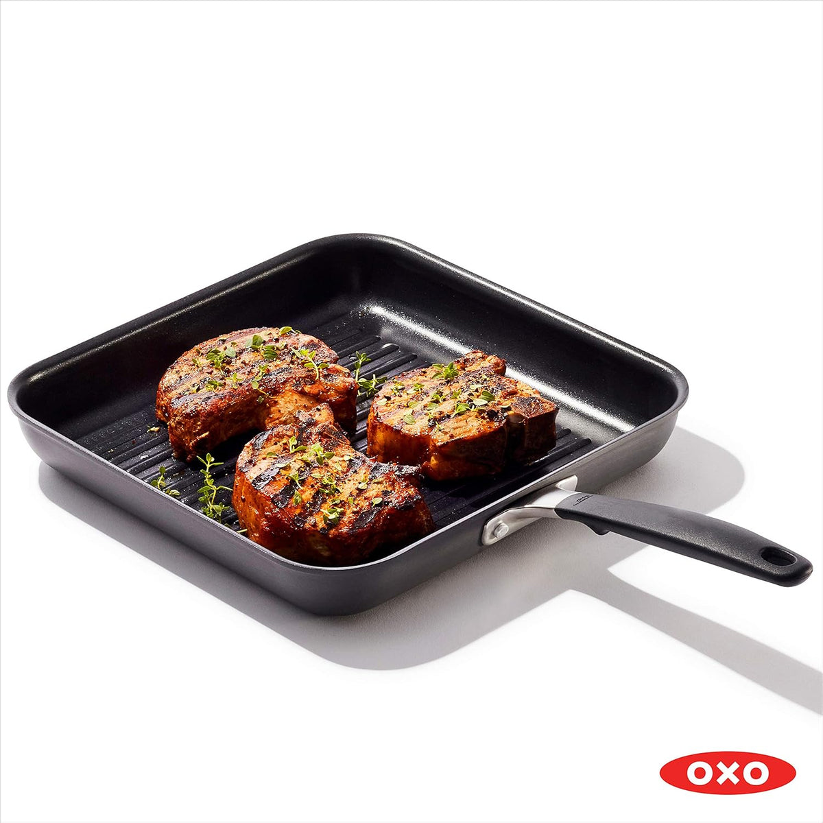 11" Square Nonstick Grill Pan with Stainless Steel Handle G698