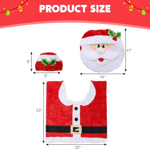 5 Pieces Christmas Theme Bathroom Decoration Set F3884