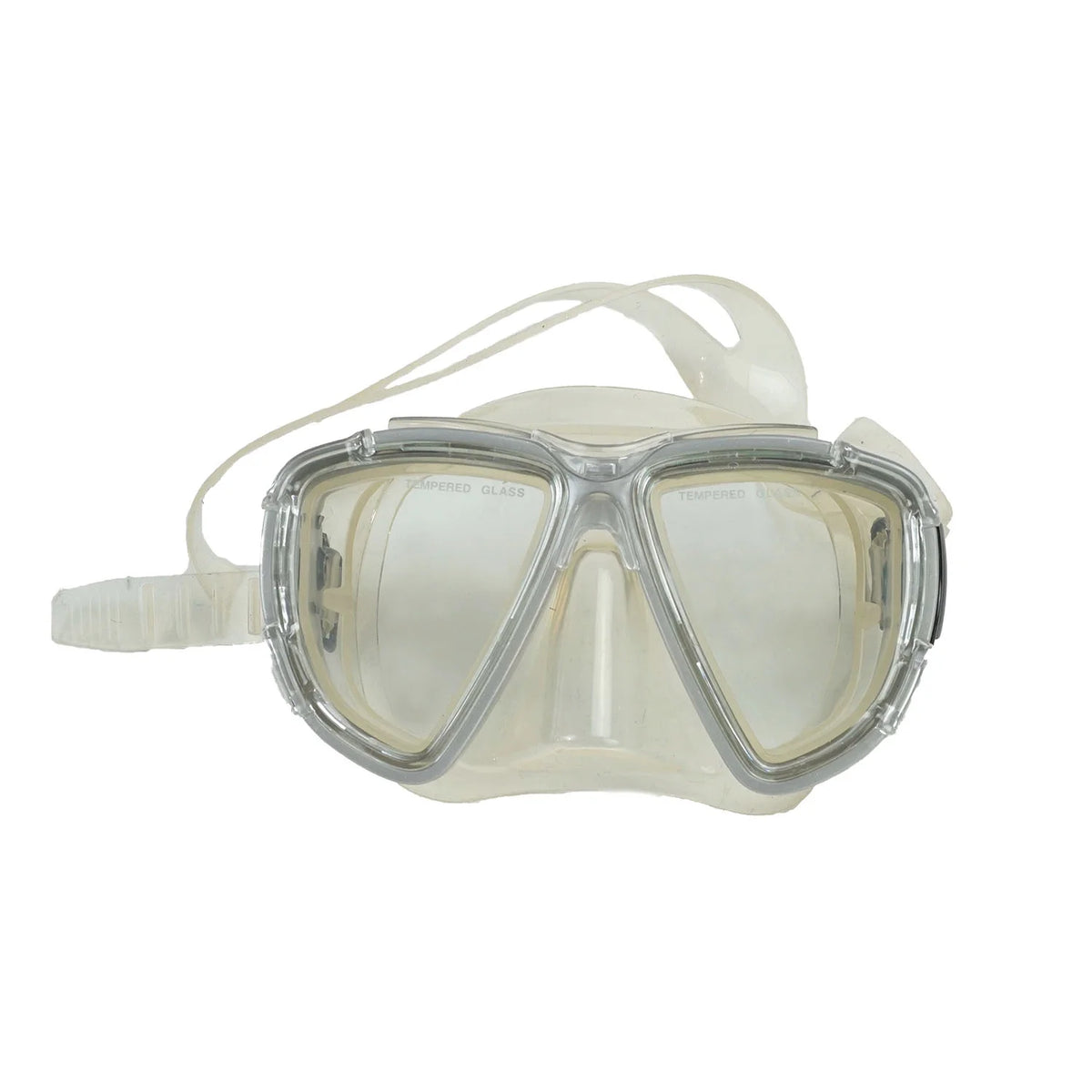 3pc Silicone Swimming Pool Scuba and Snorkeling Set - Medium - Gray F94492