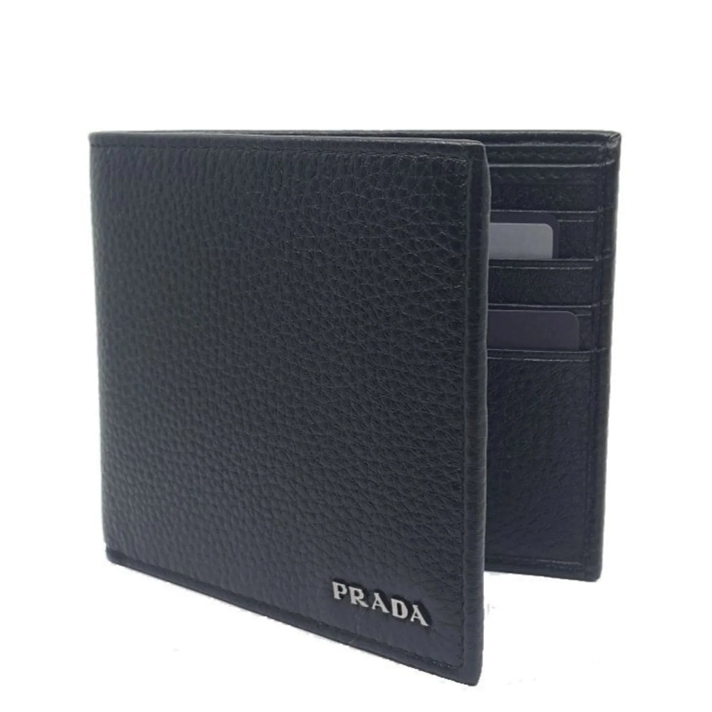 Black Grain Leather Wallet W1920