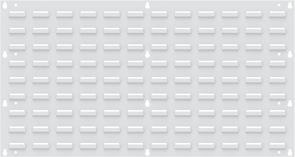 Louvered Steel Wall Panel Garage Organizer, 36-Inch W x 19-Inch H, Grey, Pack of 2 B73234