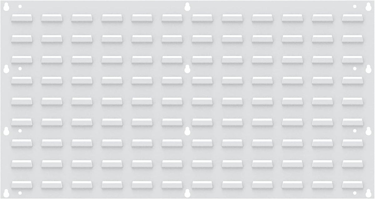 Louvered Steel Wall Panel Garage Organizer, 36-Inch W x 19-Inch H, Grey, Pack of 2 B73234