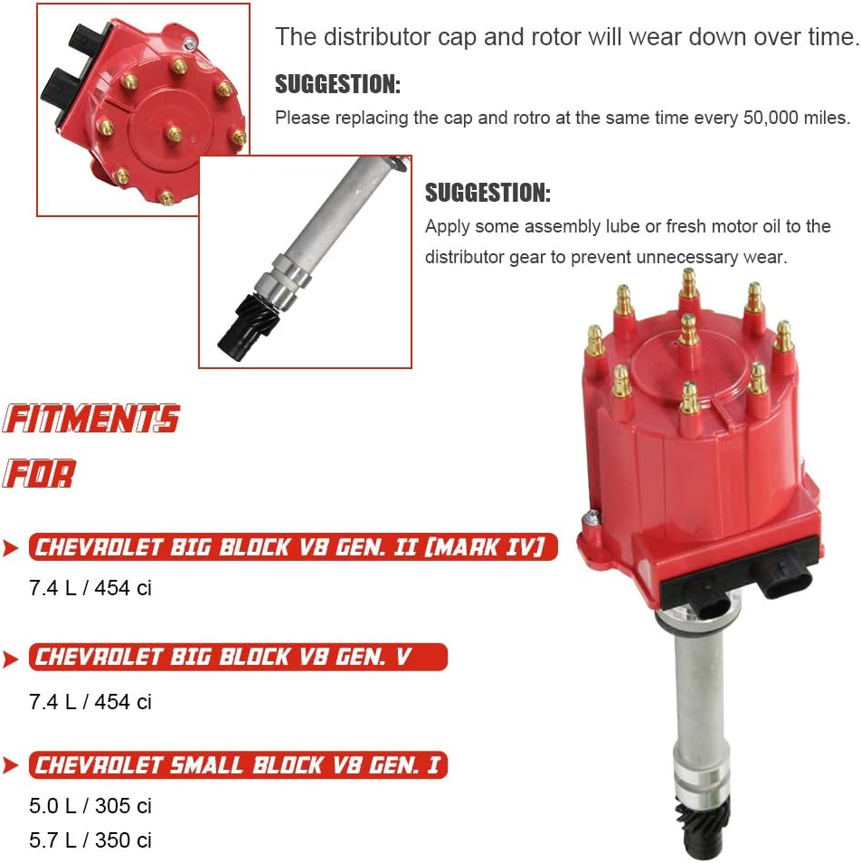 Red Cap Ignition Distributor Pack of 2 C82537