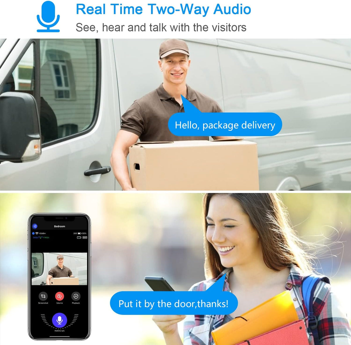 Wireless Video Doorbell Camera 1080P WiFi with Chime Z578707