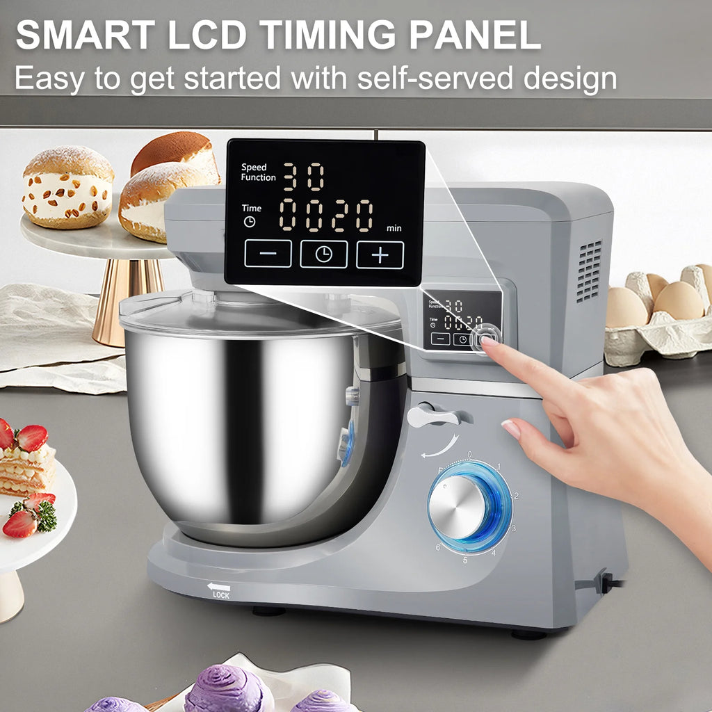 7.4Qt 6-Speed Stand Mixer with Grinder Juicer P2517