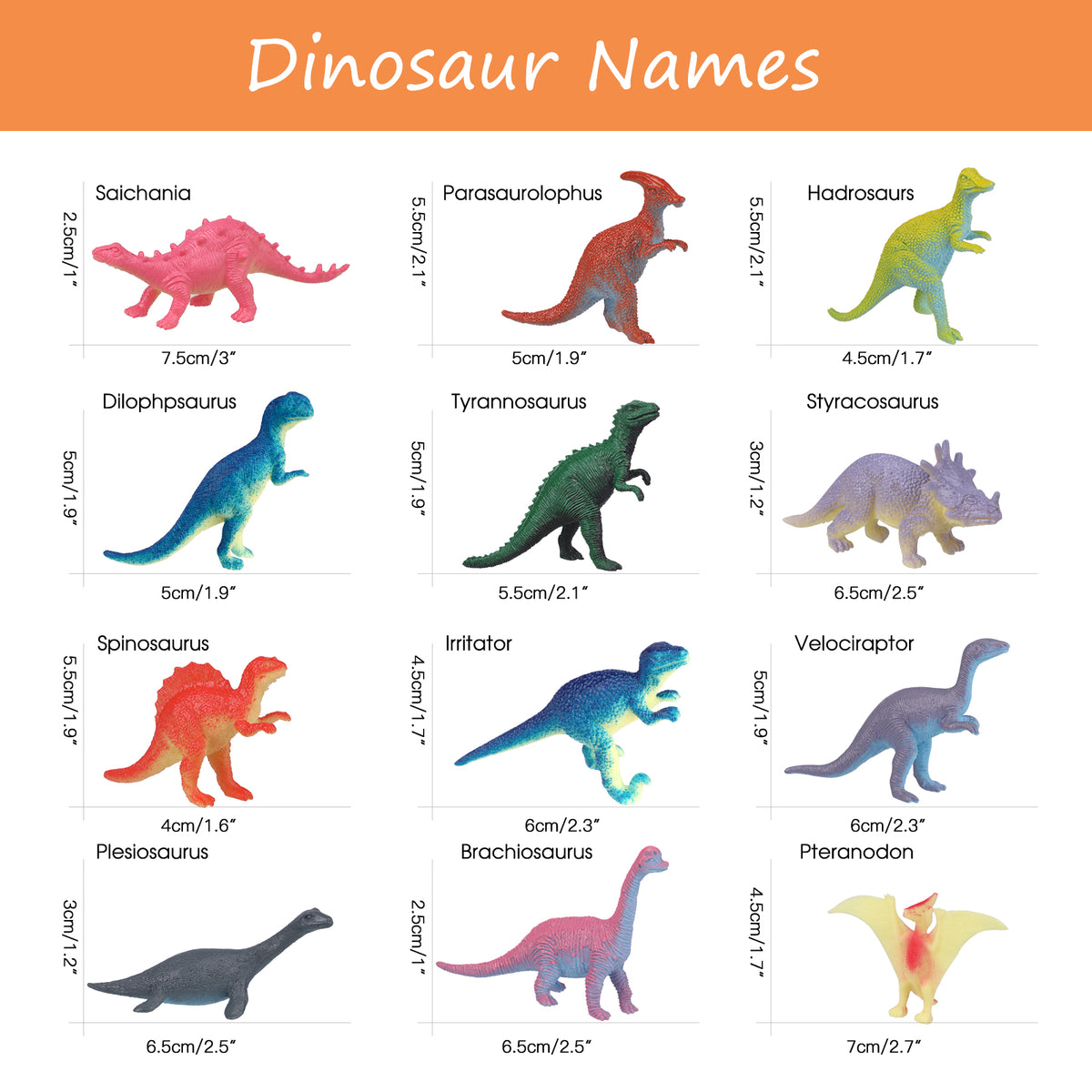 24 Pack Dinosaur Toy Realistic Dino Figure F2060
