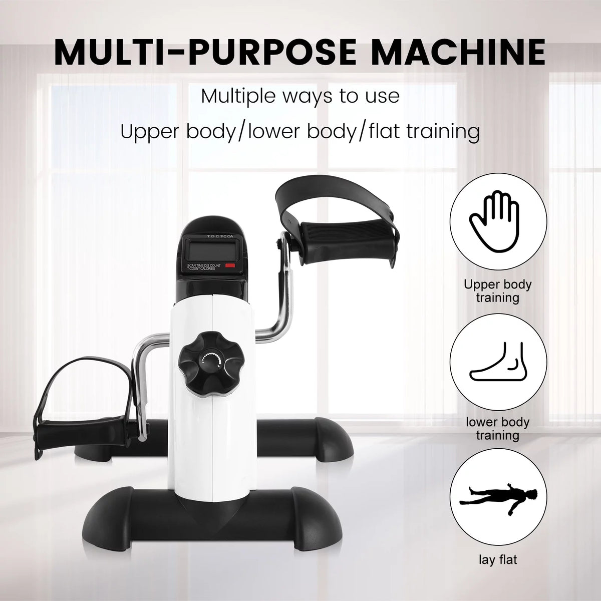 Black Under Desk Exercise Bike B455