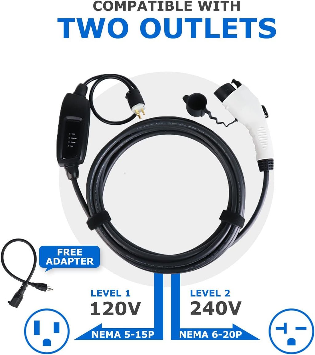 Portable EV Charger with 25 Feet Charging Cable N43921