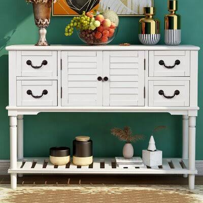 White Console Table B12688