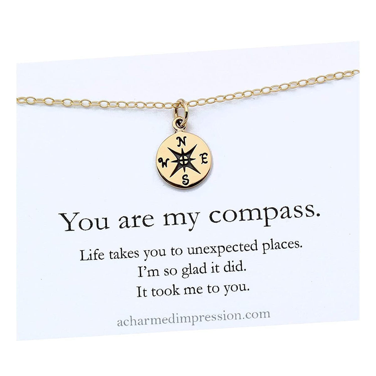 1/2 Inch Gold Charm Necklace C3787