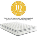 White Queen Size 10inch Fabric Mattress O97090