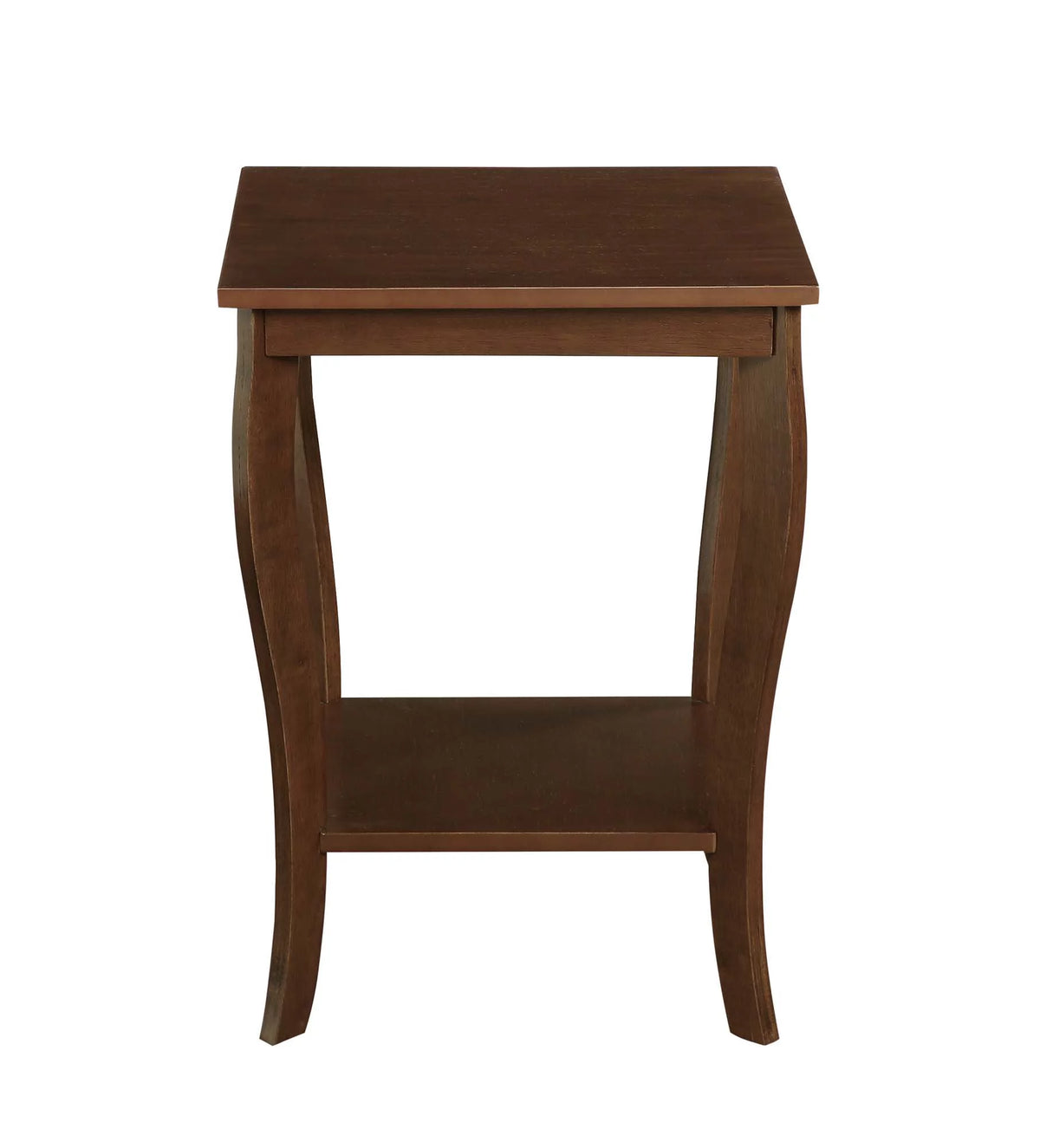 Espresso Square End Table with Shelf U2733