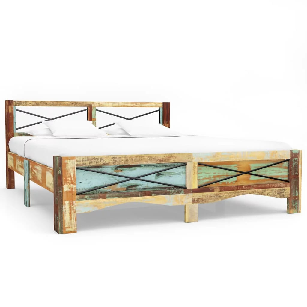 Solid Reclaimed Wood Bed Frame 63"x78.7" N80405