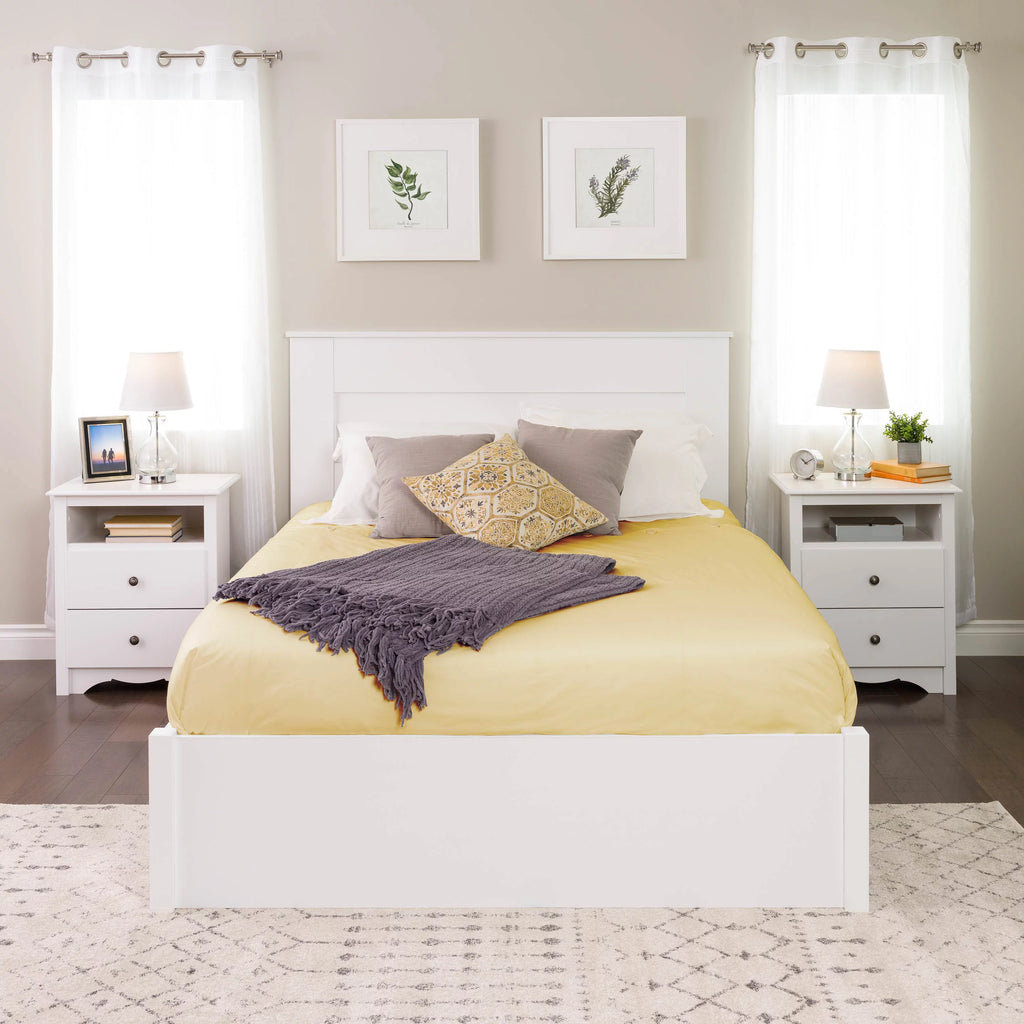 Queen White Headboard V430608