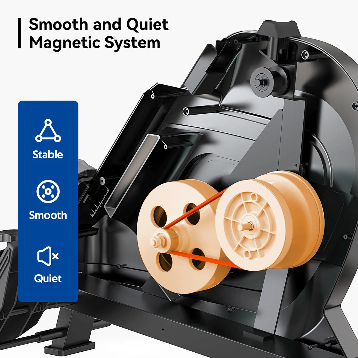 Magnetic Rowing Machine with LCD Monitor, Tablet Holder G3961