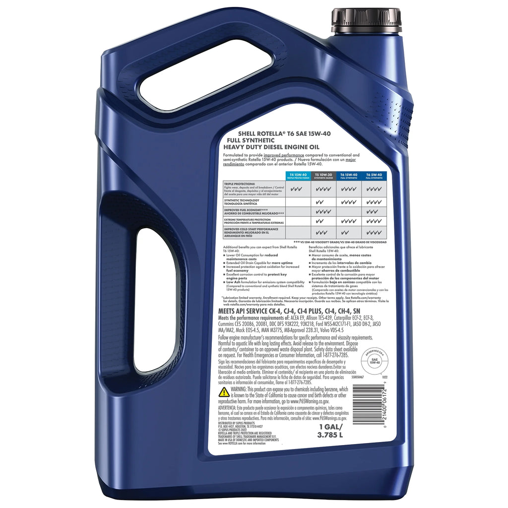 3 Pack Case Full Synthetic Diesel Engine Oil U487