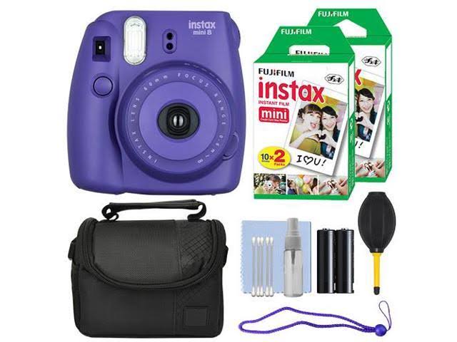 Instax Mini 8 Instant Film Camera + 40 Film Accessory Kit A213
