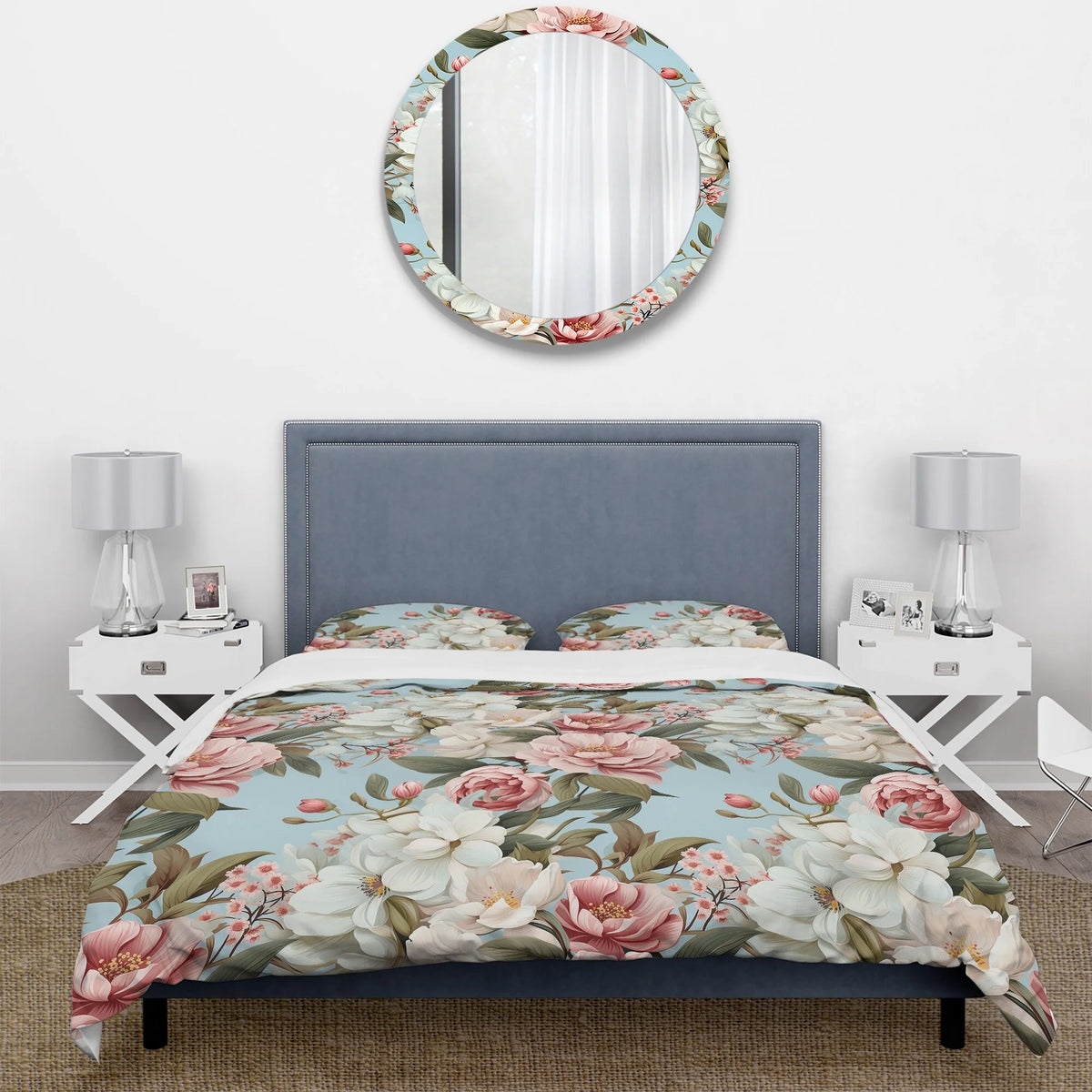 Floral Bedding Coverlet Set with 2 Shams O648549