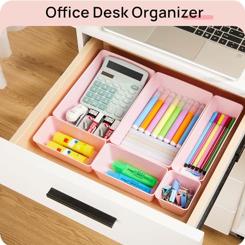 25 PCS Clear Plastic Drawer Organizers Set F7118