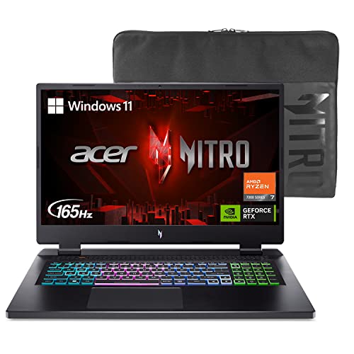 17.3" QHD 165Hz IPS Gaming Laptop with AMD Ryzen 7 7840HS, RTX 4060, 2TB SSD, 64GB RAM, Windows 11 Home D26325