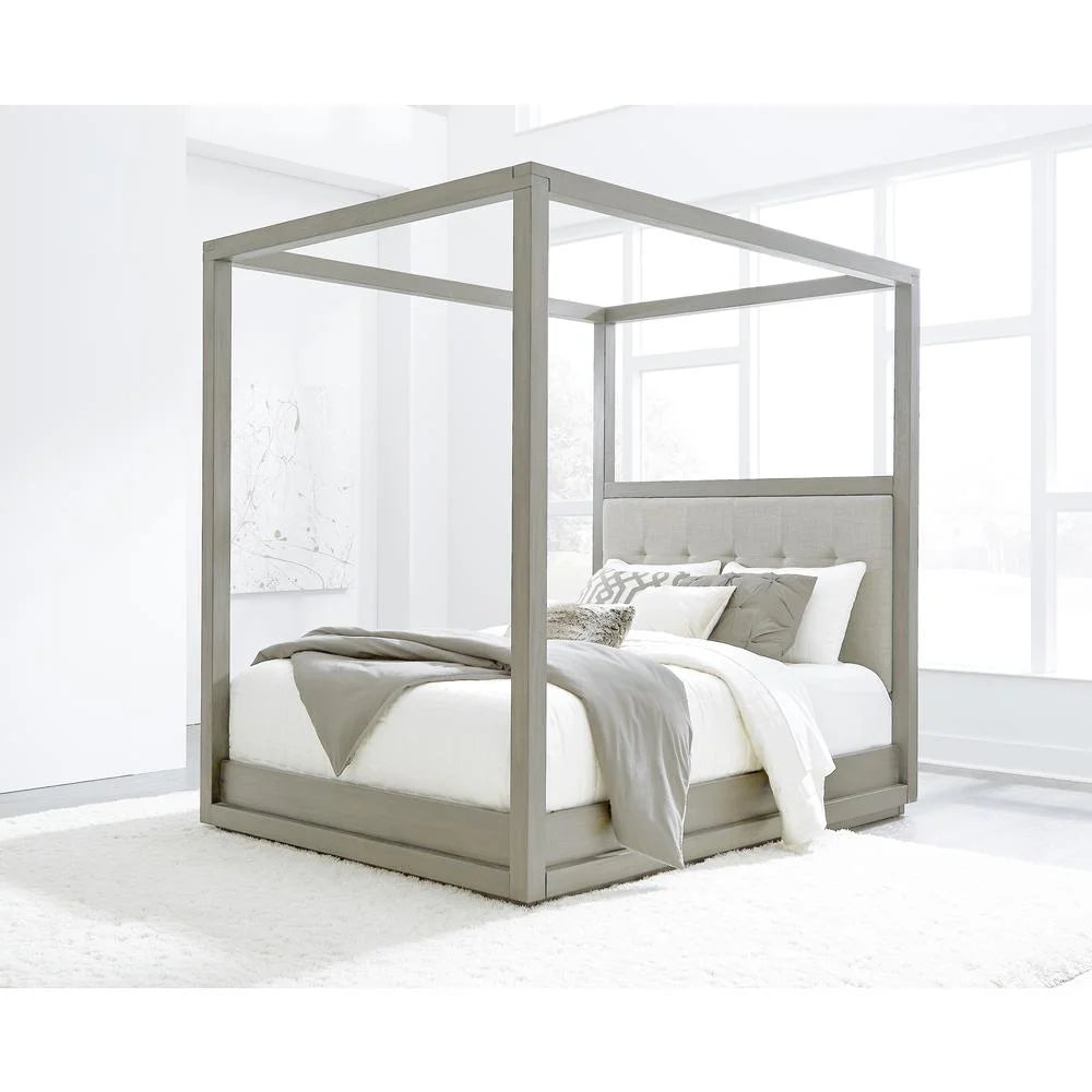 Upholstered Canopy Bed Y922