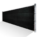 4 ft. x 199 ft. Black Privacy Fence Screen HDPE Mesh Screen with Reinforced Grommets X7841