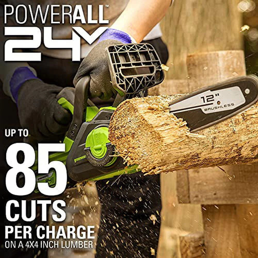 24V 12-inch Brushless Chainsaw with Battery and Charger P5165