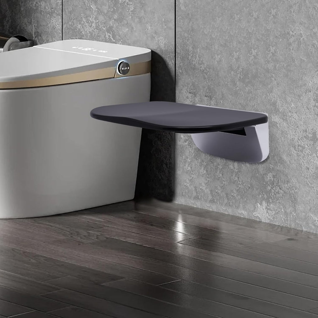 14" Folding Teak Shower Seat Wall Mounted, 440LBS E3635