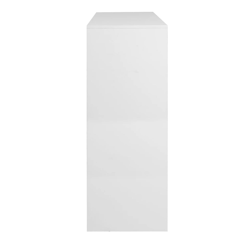 White Freestanding Shoe Rack Organizer with 2 Shutter Door N4769