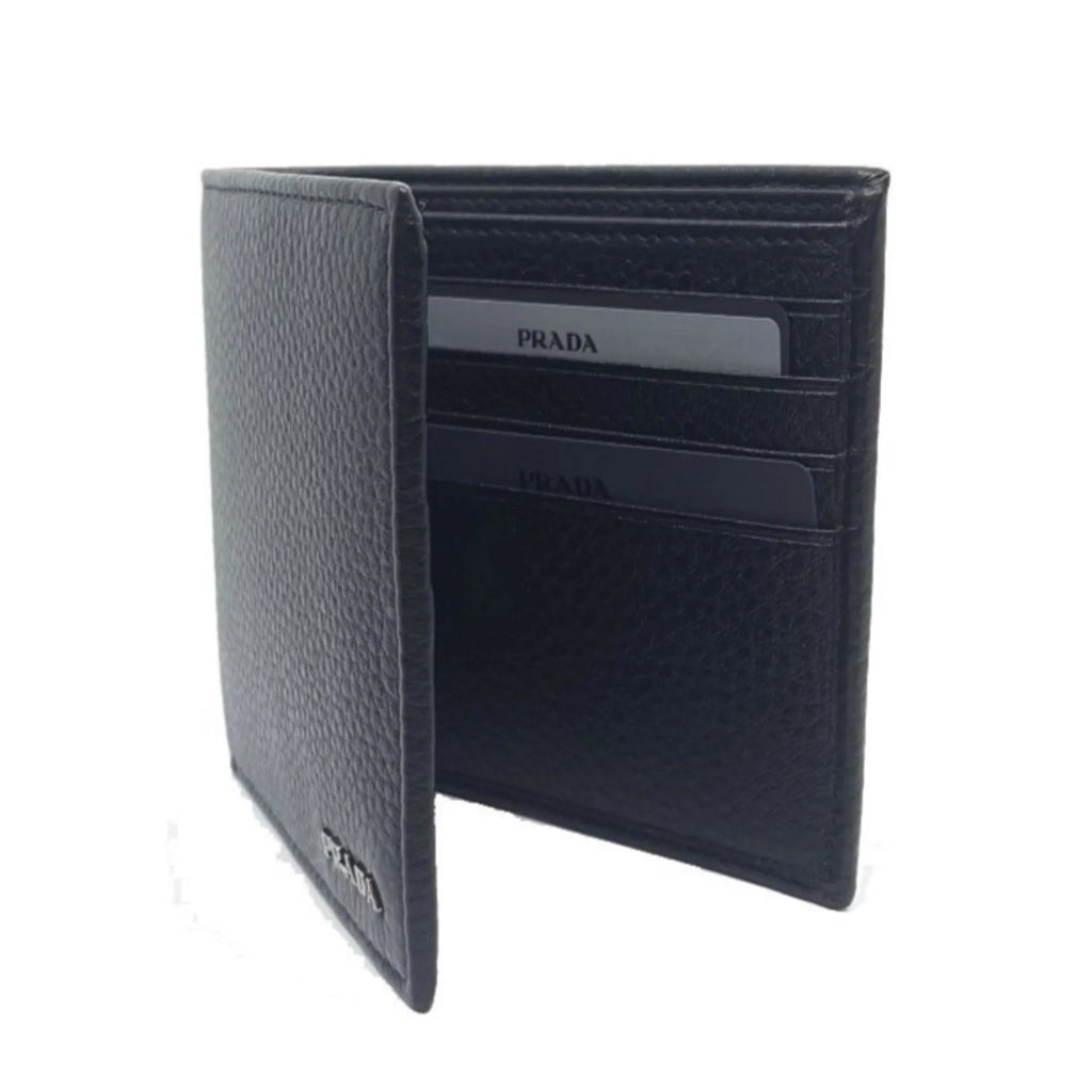 Black Grain Leather Wallet W1920