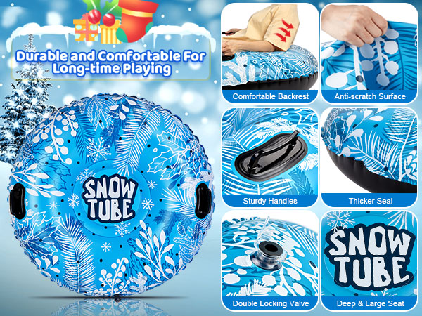 47-Inch Inflatable Snow Tube Sled X118