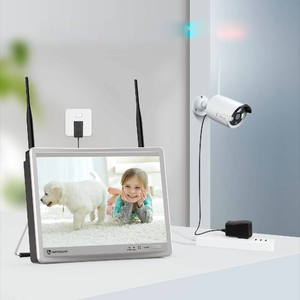 1080p Wireless Security Camera System with 12 inch LCD Monitor M1759