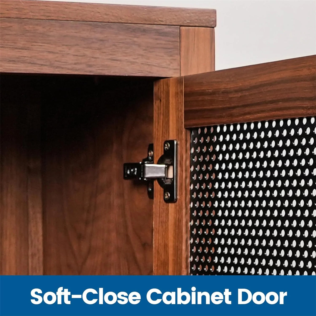 Solid Walnut Hardwood Bar Cabinet with Storage and Large Drawer W886291
