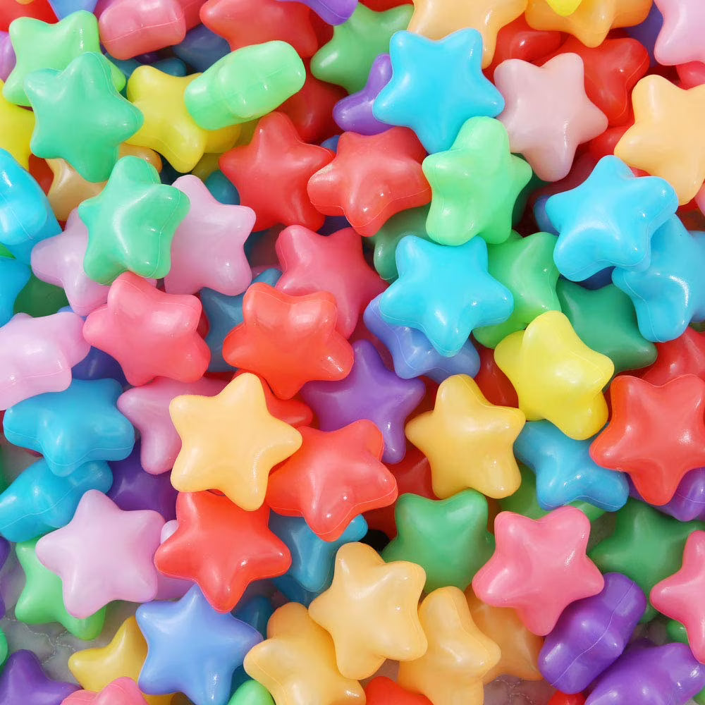 100pcs Rainbow Colorful Plastic Star Ball Pit Balls A979821