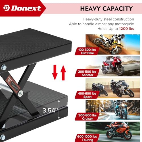 Red 1200 LB Motorcycle Lift Scissor Jack P41640