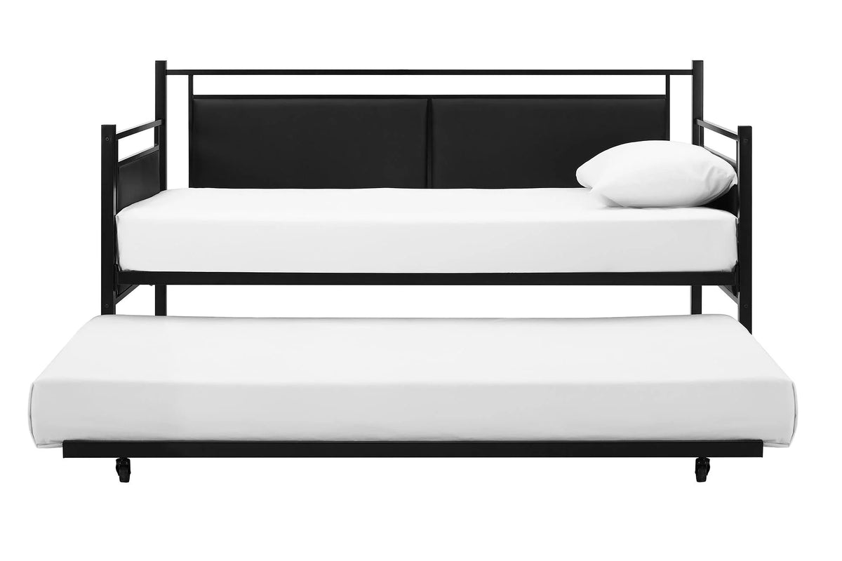 Twin Metal and Upholstered Daybed with Trundle P620