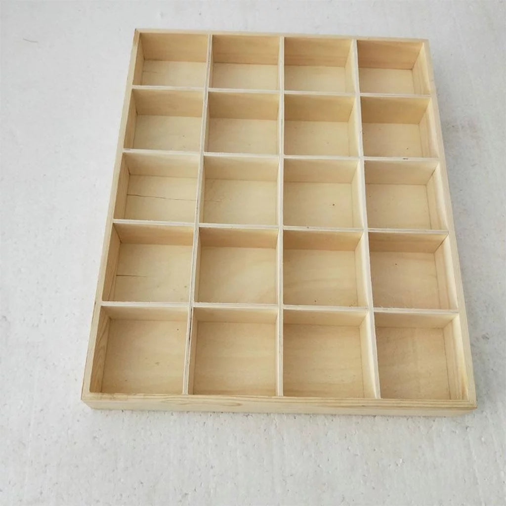 Wooden Multi Grids Storage Box B448