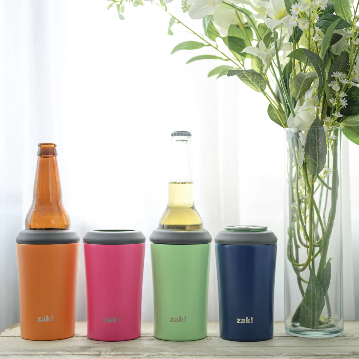 Pistachio Double Wall Stainless Steel Can and Bottle Cooler O370699