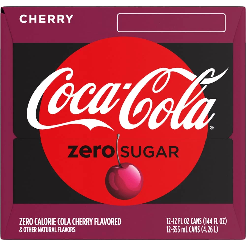 Cherry Zero Sugar Soda 12oz Cans 18 Units O778