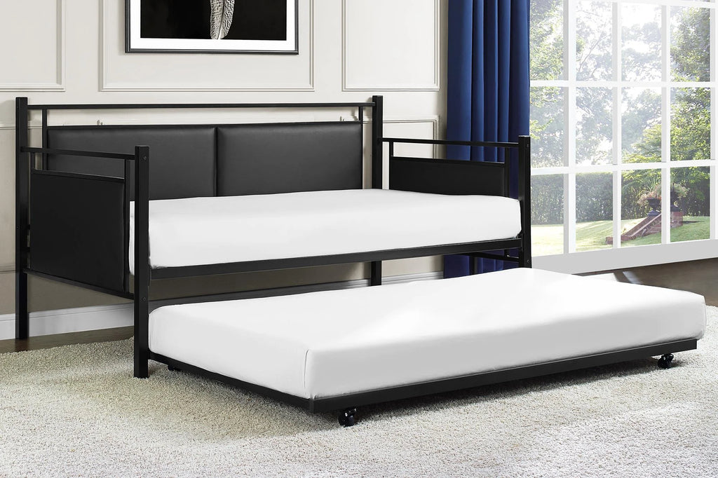 Twin Metal and Upholstered Daybed with Trundle P620