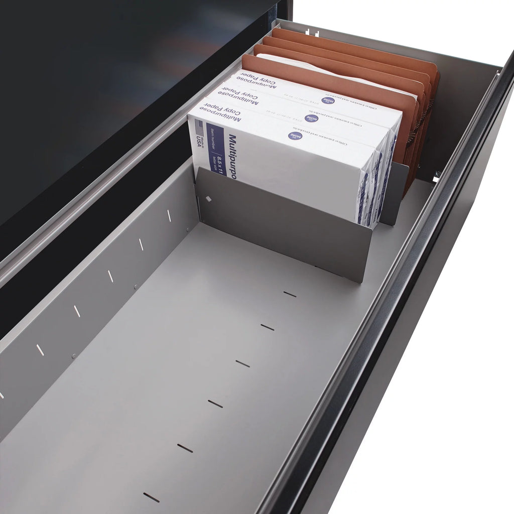 36"W Lateral 3-Drawer Letter/Legal File Cabinet, Black T1981