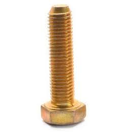 9/16 inch-12 x 2 inch Grade 8 Hex Cap Screw Alloy Steel Yellow Zinc Plated Pk 50 G560999