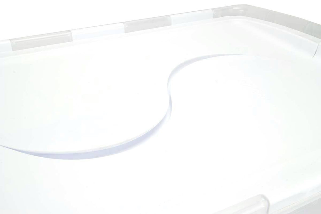 48 Quart Clear Hinged Lid Storage Box Tote (30 Pack) K38264