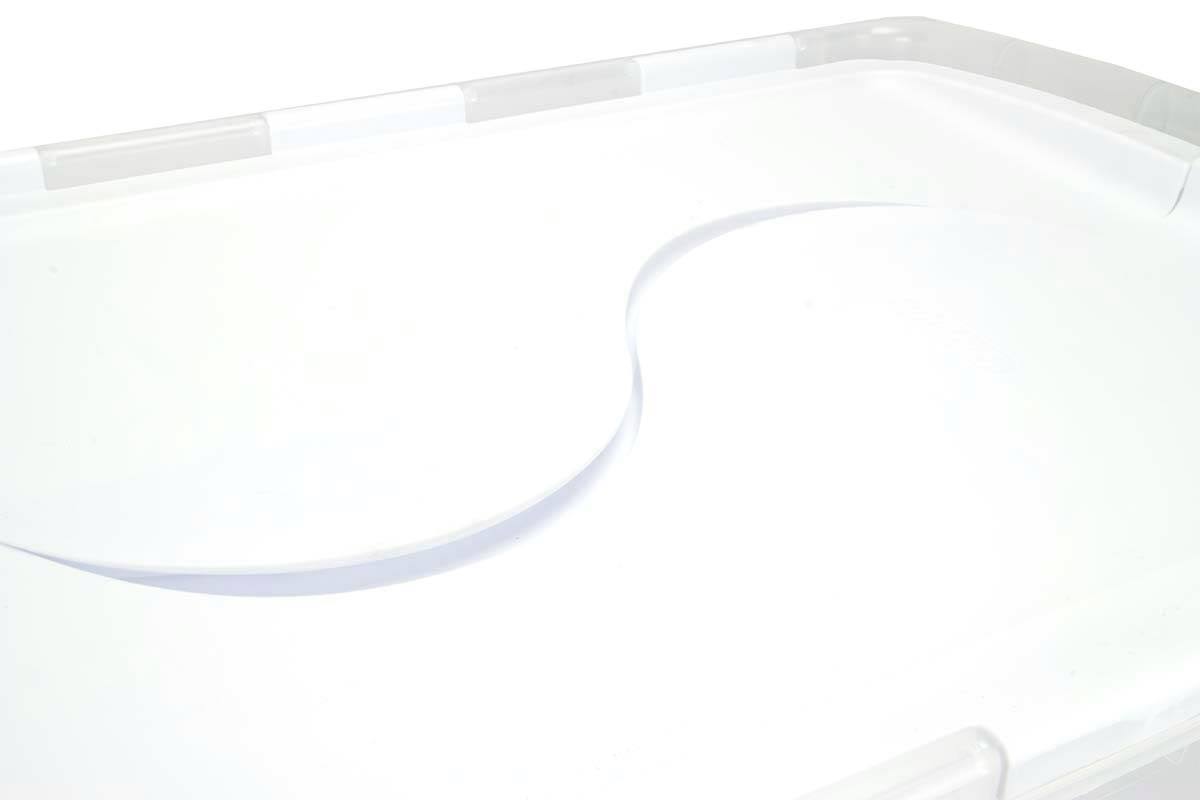 48 Quart Clear Hinged Lid Storage Box Tote (30 Pack) K38264
