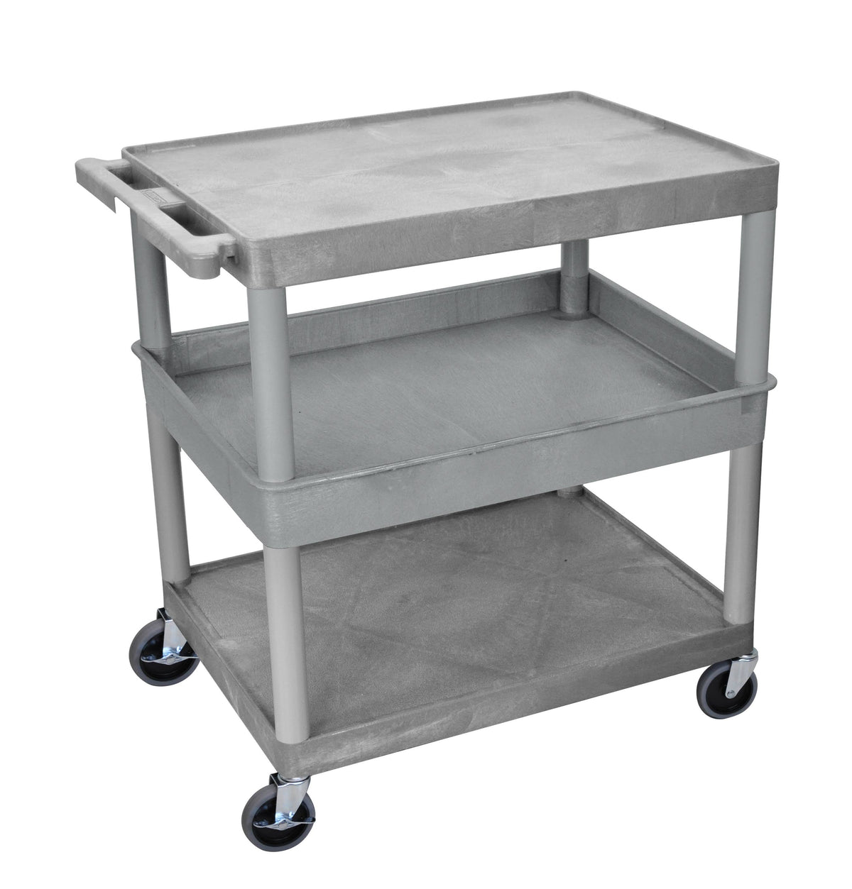 3 Shelf Gray Tub Cart X957002