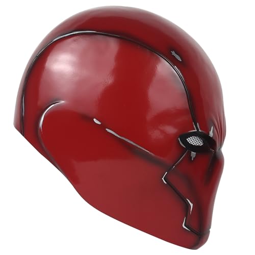 Metallic Effect Red Hood Mask Deluxe Cosplay Prop Y22071